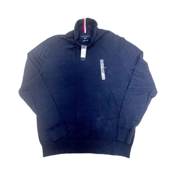 New Tommy Hilfinger Dark Blue Cotto Cashmere Turtleneck Sweater size XXLT(17 - Picture 4 of 7